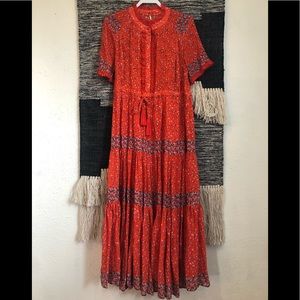 Free People Rare feelings dress red orange